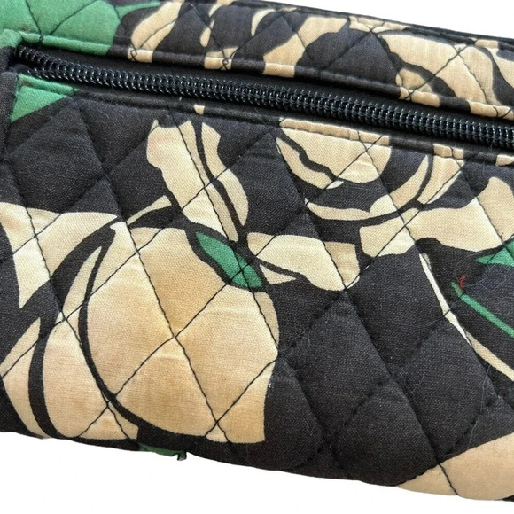 Vera Bradley Green Imperial Rose RFID Turnlock Wallet - Picture 4 of 5